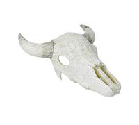 Sharplace Décoration de Navire de pêche Reptile Décor de réservoir squeleton Animal Head Hideaway Accessoires décoratif Refuge Reptile pour, Corne de Bœuf Blanc