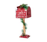 Sharplace Décoration de Noël Boîte aux lettres du Père Noël Boîte aux lettres de Noël 24,4" Décoration de Noël décorative pour la maison Café Cheminée Intérieur