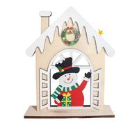 Sharplace Décoration de Table de Noël en Bois, Ornement de fête, Fournitures de Table, Plaque gravée, Maison pour cheminée, étagères, Ferme, Bonhomme de Neige