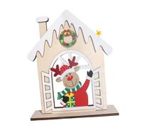 Sharplace Décoration de Table de Noël en Bois, Ornement de fête, Fournitures de Table, Plaque gravée, Maison pour cheminée, étagères, Ferme, Wapiti