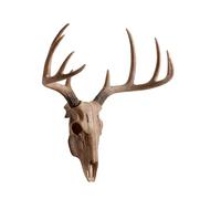 Sharplace Décoration murale têtes d'animaux, figurine animale en résine, crâne de mouton, sculpture murale pour porche, collectionneur, ferme, Halloween