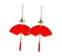 Sharplace Décoration Suspendue pour Le Nouvel an Chinois : Pendentif Traditionnel et créatif, écrit à la Main, pour Les fêtes de, Forme D'éventail