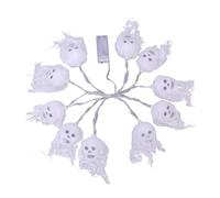 Sharplace d'halloween, Tête Maléfique Suspendue à LED, Squelette Décoratif pour Chambre, Porche, Terrasse, Lumières Multicolores