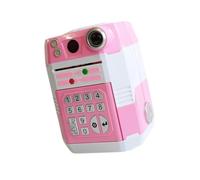 Sharplace Distributeur automatique de billets électronique Machine à défilement automatique Tirelire pour enfants Mot de passe Distributeur automatique de, Rose