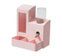 Sharplace Distributeur Automatique de Nourriture 3 en 1 pour Hamsters, Distributeur Automatique de Nourriture pour Lapins, Chinchillas, Bouteille Rose de 80 ML