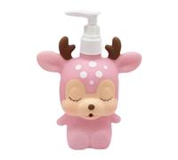 Sharplace Distributeur de Savon à Pompe pour Les Mains, Bouteille de Lotion de Dessin animé pour Enfants, Distributeur de Savon pour Les Mains de 300ml pour, Cerf Rose