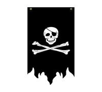 Sharplace Drapeau de Pirate d'halloween à Suspendre, Ornement Double Face, décoration Verticale pour la Maison, pour l'extérieur, la Cour, Les fêtes et, Style A