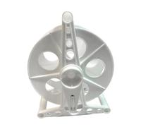 Sharplace Enrouleur de Tuyau d'arrosage pour extérieur, Support Anti-, manivelle multifonctionnelle pour Lavage de Voiture, arrosage de terrasse, Blanc