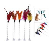 Sharplace Ensemble de 2X Jouets pour Chat avec Cloches et Plumes Colorées