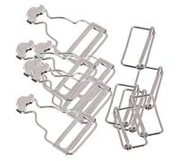 Sharplace Ensemble De 6 Boucles d'attache pour Bretelles Vêtements Salopettes Ceinture Robe Maternité Ajustable - Argenté, 3.8cm