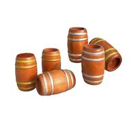 Sharplace Ensemble de 6 mini-tonneaux de bière pour décor de bar, jardin féérique, fûts de chargement, boissons, décoration de maison de poupée,
