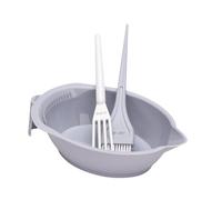 Sharplace Ensemble de coloriage pour colorant capillaire, bol de teinture capillaire en silicone, couleur de bricolage professionnel, bol de teinture, coloriage, Gris