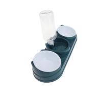 Sharplace Ensemble de gamelles 3 en 1 pour Chat, gamelles surélevées avec Bouteille d'eau Automatique, gamelle surélevée pour Chat, gamelle pour Nourriture, Bleu
