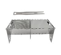 Sharplace Ensemble de Gril à Charbon Pliant, Gril Yakitori en Acier Inoxydable Pliable portatif, Kits d'outils de Barbecue pour, M