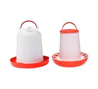 Sharplace Ensemble Mangeoire et Abreuvoir pour Poulets, Distributeur Automatique d'eau et de Nourriture sans Gaspillage, Seau d'eau Portable pour L', 25x23cm 25x26cm