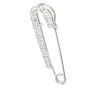 Sharplace Épingle Broche Grande Sécurité Broche Argent Strass Bijoux pour Mariage Femme Homme, 6,2 x 1,5 cm