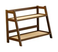 Sharplace Étagère à deux niveaux pour accessoires de bar, présentoir multifonction pour tasses à café, support de rangement pour assaisonnements, pour bureau, Brown L