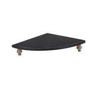 Sharplace Étagère D'angle En Bois pour Comptoir, Maison à Ossature Bois, Décoration de Cuisine, Rustique, étagère D'exposition, Plateau Décoratif pour S, Noir