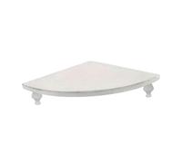Sharplace Étagère D'angle En Bois pour Comptoir, Maison à Ossature Bois, Décoration de Cuisine, Rustique, étagère D'exposition, Plateau Décoratif pour S, Blanc