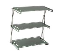 Sharplace Étagère de Rangement Pliable à 3 Niveaux, Robuste et Portable, Idéale pour Le Camping, Les Pique-niques, Vert