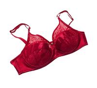 Sharplace Fausses Sein en Silicone et Soutien-Gorge avec Poche Intérieure Combinaison Réaliste Poitrine pour Transgenre, rouge, 38-85D
