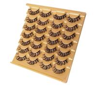 Sharplace Faux cils noirs faits à la main pour Halloween, grande capacité, segment, faux cils pour filles et femmes