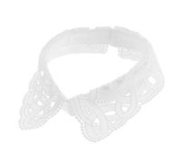 Sharplace Faux Col Blanc en Dentelle Femme Col Amovible Détachable Choker Tie Rétro pour Chemisier Robe Uniforme Veste, Blanc