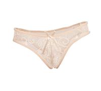 Sharplace Femme Lingerie, Sexy G-String en Dentelle Florale Strings Tangas Femme Culotte sous-vêtement - Beige, comme décrit