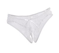 Sharplace Femme Lingerie, Sexy G-String en Dentelle Florale Strings Tangas Femme Culotte sous-vêtement - Blanc, comme décrit