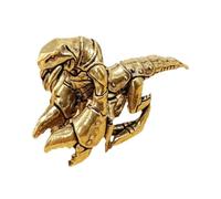 Sharplace Figurine de crevette en laiton, statue de crevette, décoration de bureau, cadeau de collection, figurines miniatures, animal de compagnie pour