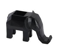 Sharplace Figurine d'éléphant géométrique - Ornement de bureau - Porte-crayons - Collection - Statuette décorative pour étagère, cheminée - Cadeau de, Noir
