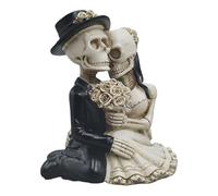 Sharplace Figurine en résine Halloween squelette couple statue décoration ornement sculpture pour bureau table centres de table cheminée chambre, À Genoux