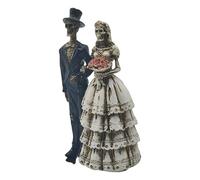 Sharplace Figurine en résine Halloween squelette couple statue décoration ornement sculpture pour bureau table centres de table cheminée chambre, Debout