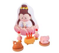 Sharplace Figurine immortelle chinoise, ornements de tableau de bord de voiture, pièce maîtresse de table en caoutchouc souple, sculpture Feng Shui réaliste