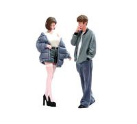 Sharplace Figurines 3D en résine représentant un garçon et une fille, debout, à l'échelle 1:24. Idéales pour décorer un réseau ferroviaire miniature ou un