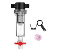 Sharplace Filtre d'aquarium Transparent en PC avec Maille Fine, Accessoires pour Aquarium, Filtre à sédiments et à Eau, Filtration des déchets, Filetage Mâle 100 Mesh