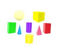 Sharplace Formes 3D, Solides géométriques, Blocs, Pyramide, Cube, garçons et Filles, mathématiques, Apprentissage, cône, Enfants, Formes