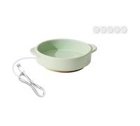 Sharplace Gamelle chauffante pour Animaux de Compagnie, Ronde et Portable, à température constante, idéale pour l'extérieur par Temps Froid, Vert, Hauteur : 4.5 cm