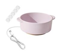 Sharplace Gamelle chauffante pour Animaux de Compagnie, Ronde et Portable, à température constante, idéale pour l'extérieur par Temps Froid, Violet, 5.8 Cm de Hauteur