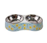 Sharplace Gamelle Double pour Animaux de Compagnie, gamelle pour Chat et Eau, pour Petit Chien, avec Base antidérapante, pour Lapin, Hamster, S