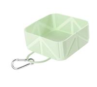 Sharplace Gamelle Pliable pour Chien, gamelle compacte et Extensible en Silicone de qualité Alimentaire, 10,5 x 10,5 x 4,5 cm, idéale pour Le Camping et Le, Vert