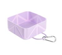 Sharplace Gamelle Pliable pour Chien, gamelle compacte et Extensible en Silicone de qualité Alimentaire, 10,5 x 10,5 x 4,5 cm, idéale pour Le Camping et Le, Violet