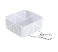 Sharplace Gamelle Pliable pour Chien, gamelle compacte et Extensible en Silicone de qualité Alimentaire, 10,5 x 10,5 x 4,5 cm, idéale pour Le Camping et Le, Gris