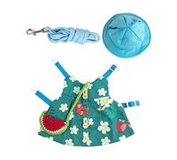 Sharplace Gilet Harnais Laisse Ensemble Mini Sac Respirant Costume Robe Colliers vêtements pour Furet Hamster Chinchilla Cochon d'Inde Fournitures, Bleu