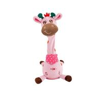 Sharplace Girafe parlante et dansante en peluche, jouet éducatif doux répétant ce que vous dites, pour les enfants garçons et filles (anniversaire), Rose
