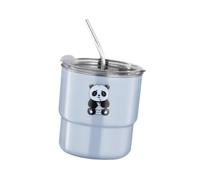 Sharplace Gobelet en acier inoxydable, bouteille pour garder l'eau chaude et froide, tasse à eau isotherme avec couvercle et paille pour aire de jeux, Bleu