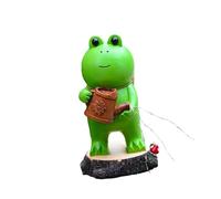 Sharplace Grenouille Solaire décorative de Jardin avec lumière, Sculpture d'extérieur, arroseur