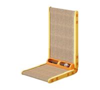 Sharplace Griffoir en Carton en Forme de L pour Chaton, Multifonctionnel, pour Faire Ses Griffes et Dormir à l'intérieur, Jaune