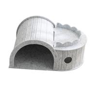 Sharplace Griffoir en Carton pour Chat, décoration en Feutre, Multifonctionnel, Maison, Tunnel pour Chat, pour Chiens, Chatons, Lapins, Gris