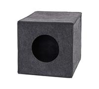 Sharplace Grotte en Feutre pour Animaux de Compagnie, nid pour Chat, Automne et Hiver, Pliable, Confortable, pour Chat, lit Cube pour Caniche, Chiot, Noir